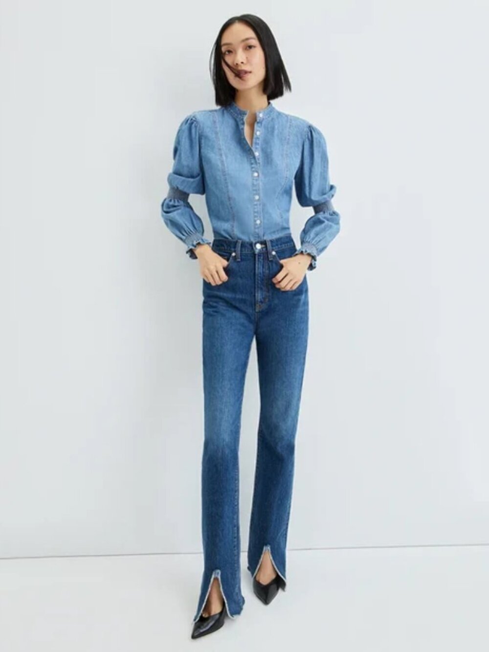 Veronica Beard Keane Long Straight Leg Jean in Bright Blue Size 27